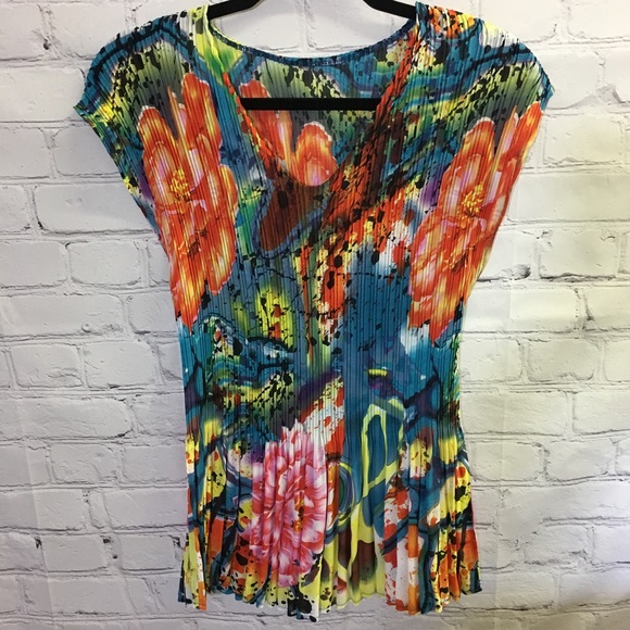 Magic Scarf Tops - 3/$25 Magic Scarf Mini Pleats Sleeveless Top